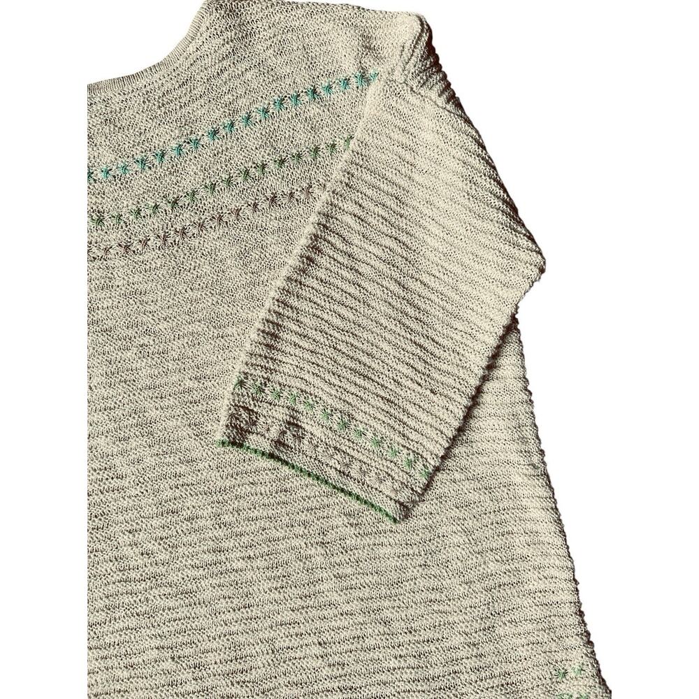 J.Jill Women’s Light & Airy Textured Boatneck Beige 3/4 Sleeves Sweater Sz. MP - Picture 14 of 16